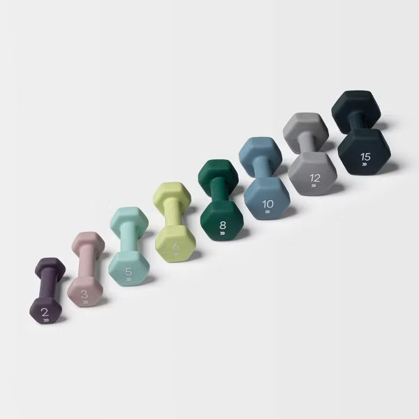 Neoprene 6lb dumbbell hex head non-slip iron core hand weight for home gym