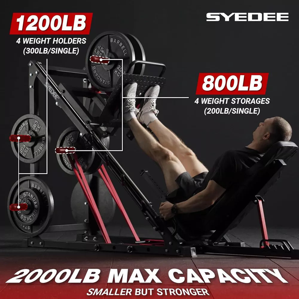45 Degree Leg Press Machine - Heavy-Duty Steel