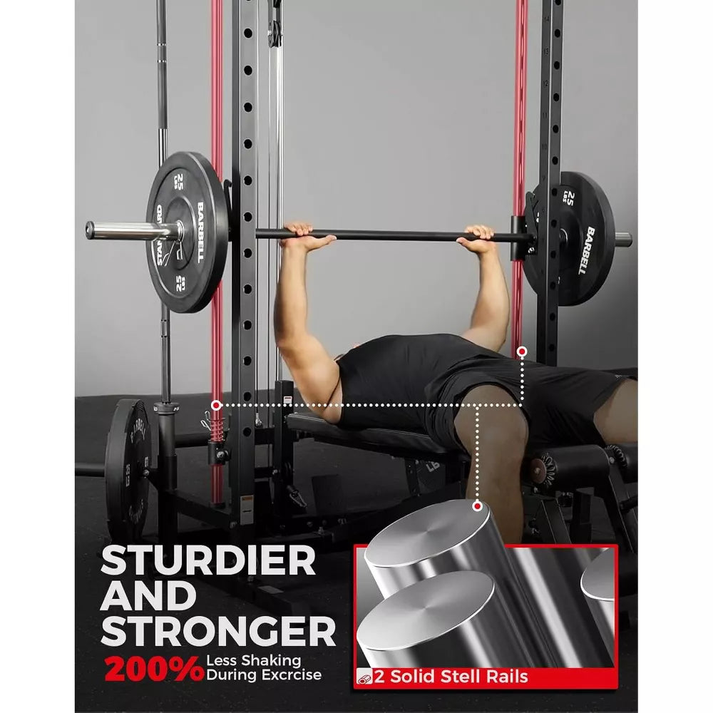 Smith Machine Power Cage - Space-Saving 1:1