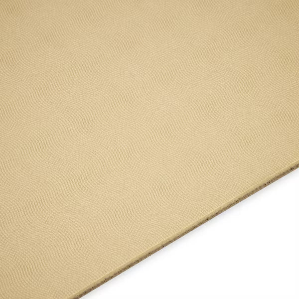Gaiam Precision Grip beige yoga mat reversible dual non-slip 6mm PVC surface