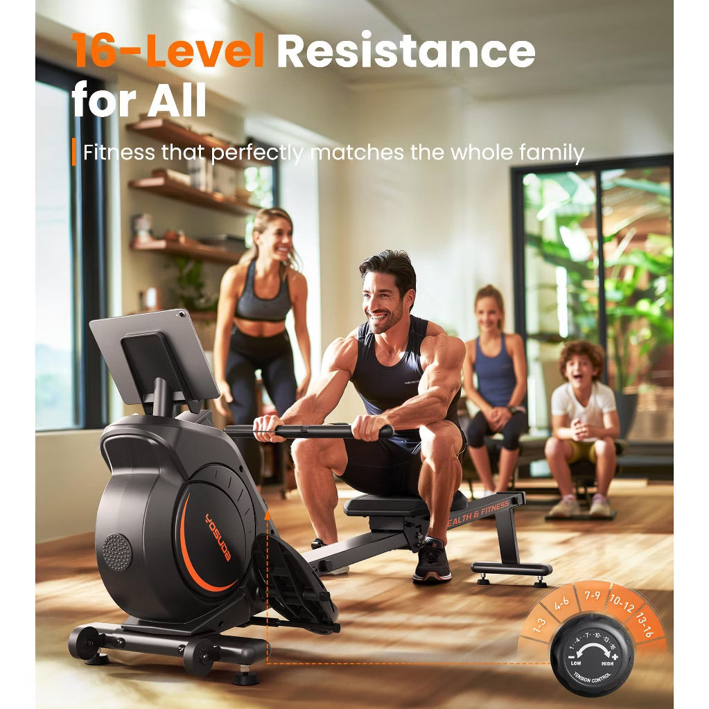 Magnetic Rowing Machine 350LB - 12-Level Resistance