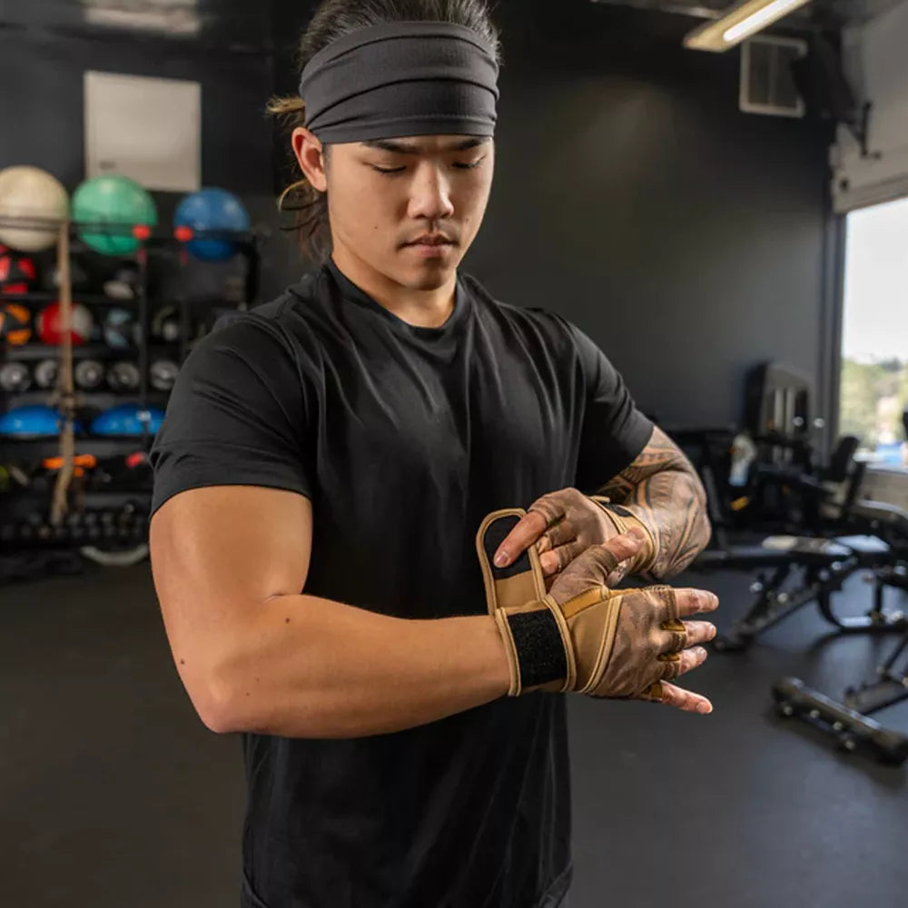 Men's Pro Wrist Wrap Gloves 3.0 - Tan Camo