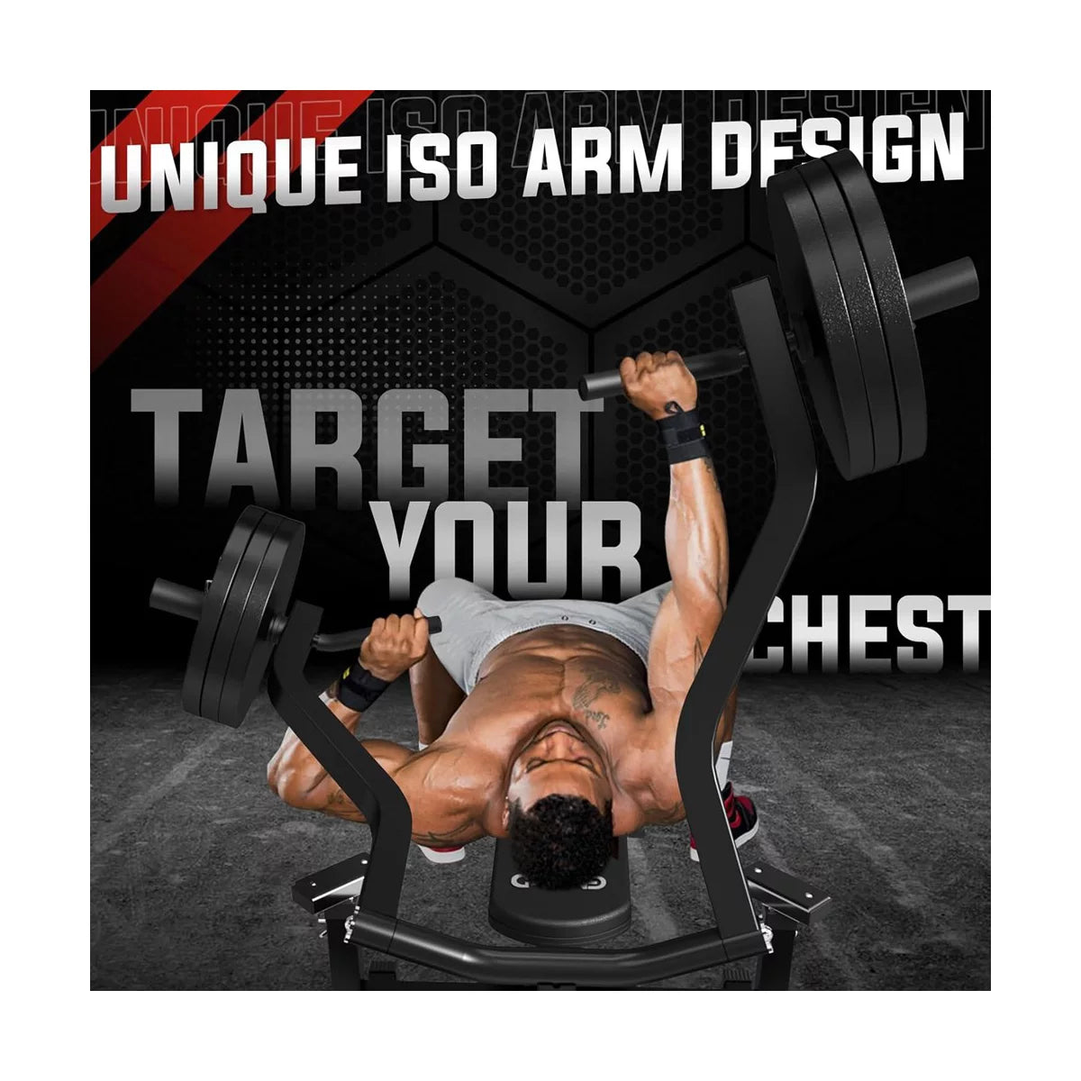 with 230lbs weights