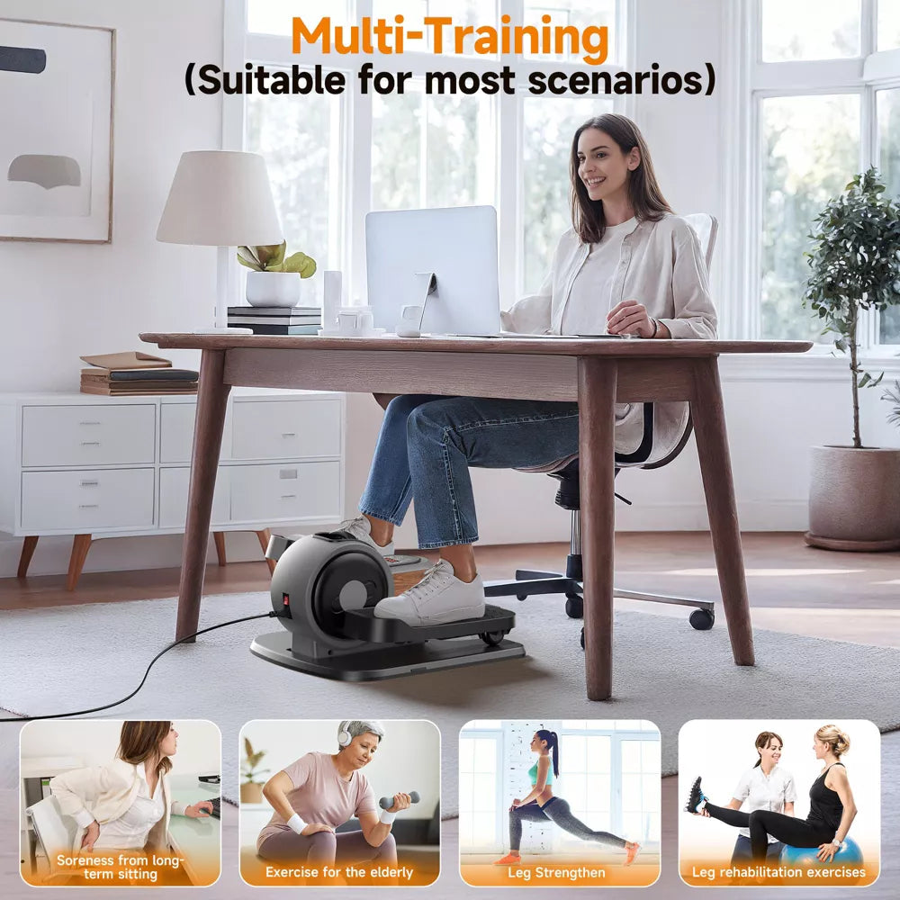 2-in-1 Under Desk Elliptical - Portable Leg Exerciser