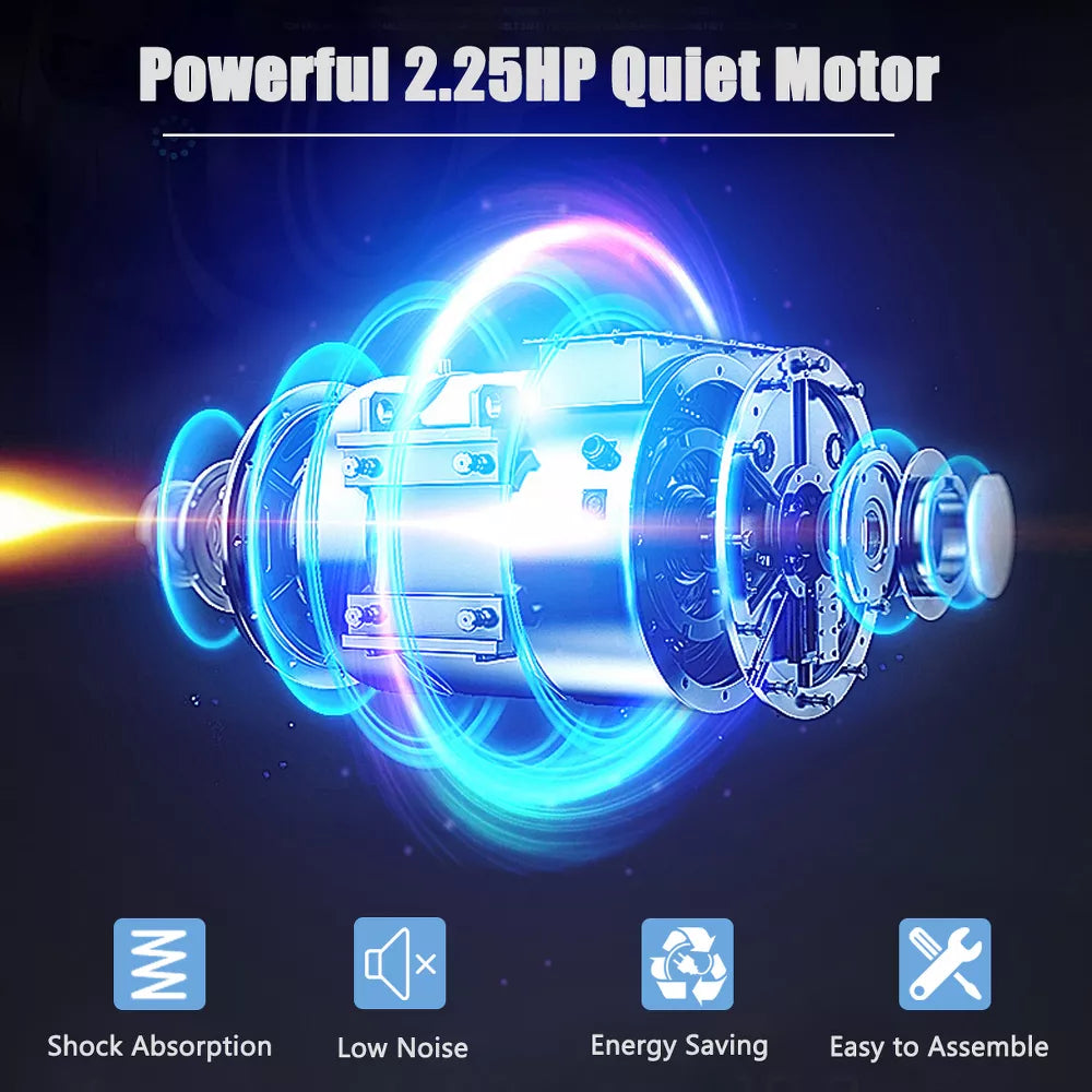 2.25HP Folding Treadmill - LED Touch Display