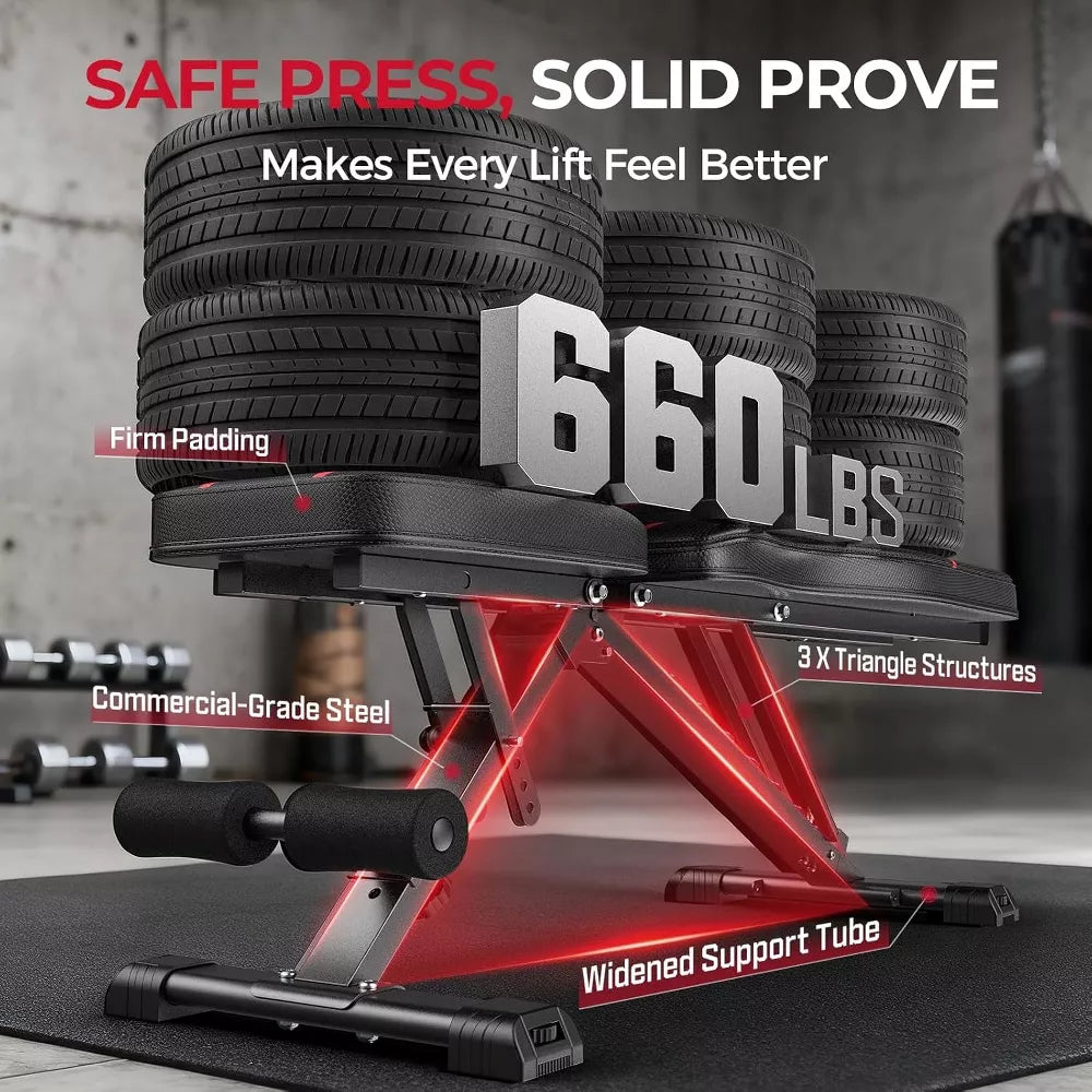 Folding Strength Training Bench - Space-Saving