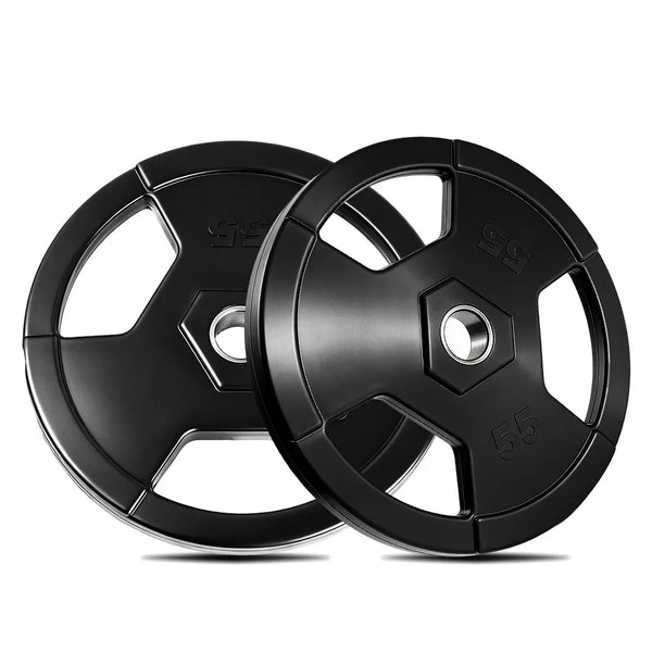55LB Rubber Grip Weight Plates - Pair