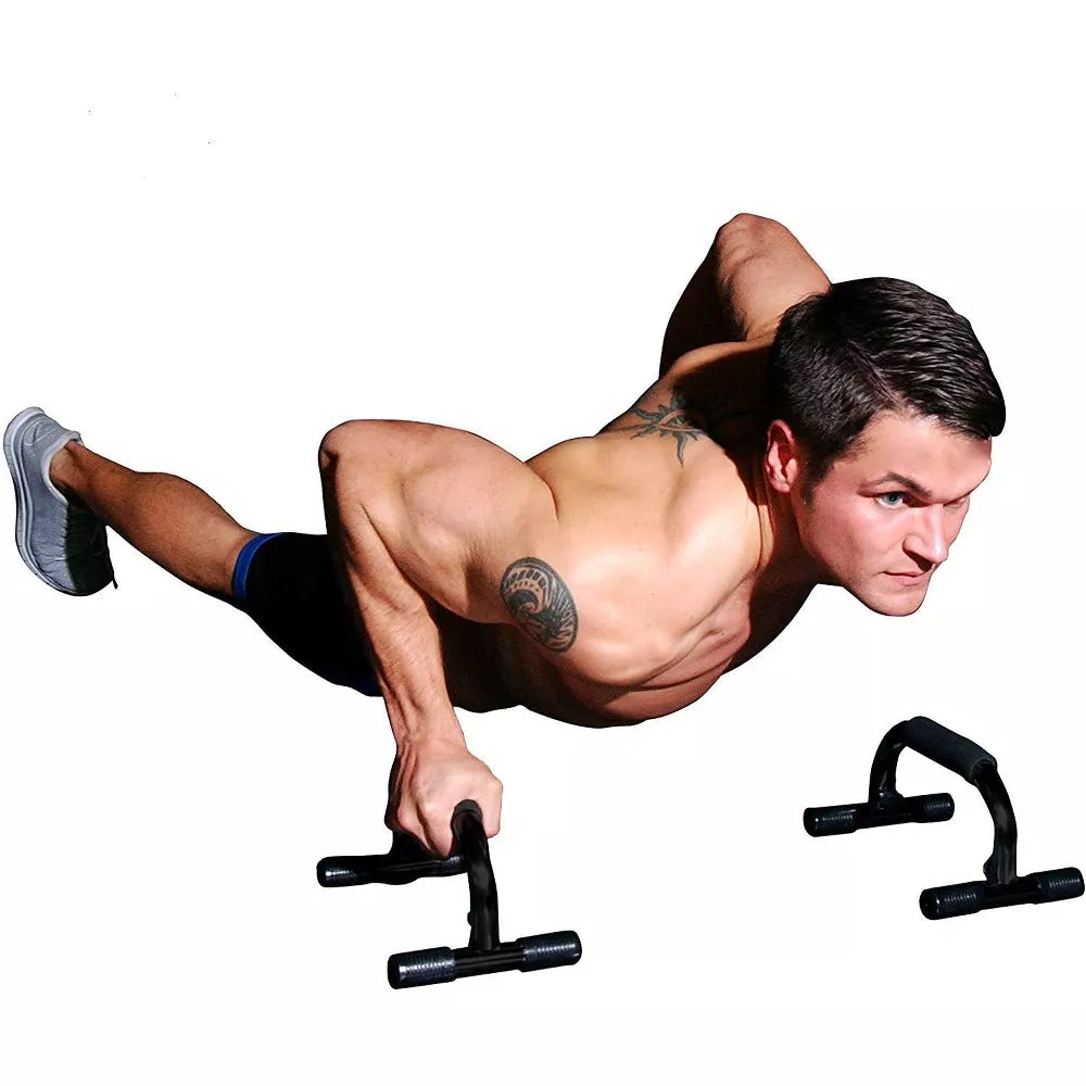 Push Up Bars - Black, Slip-Resistant Foam