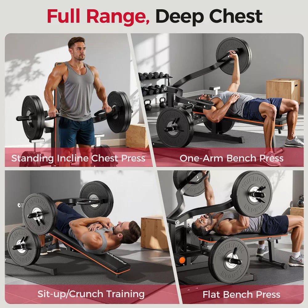 3-Grip Chest Press Machine 1250LB - Adjustable