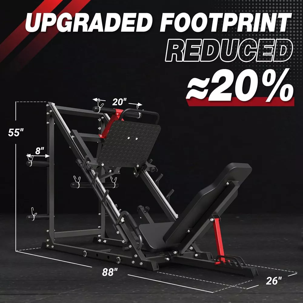 45 Degree Leg Press Machine - Heavy-Duty Steel