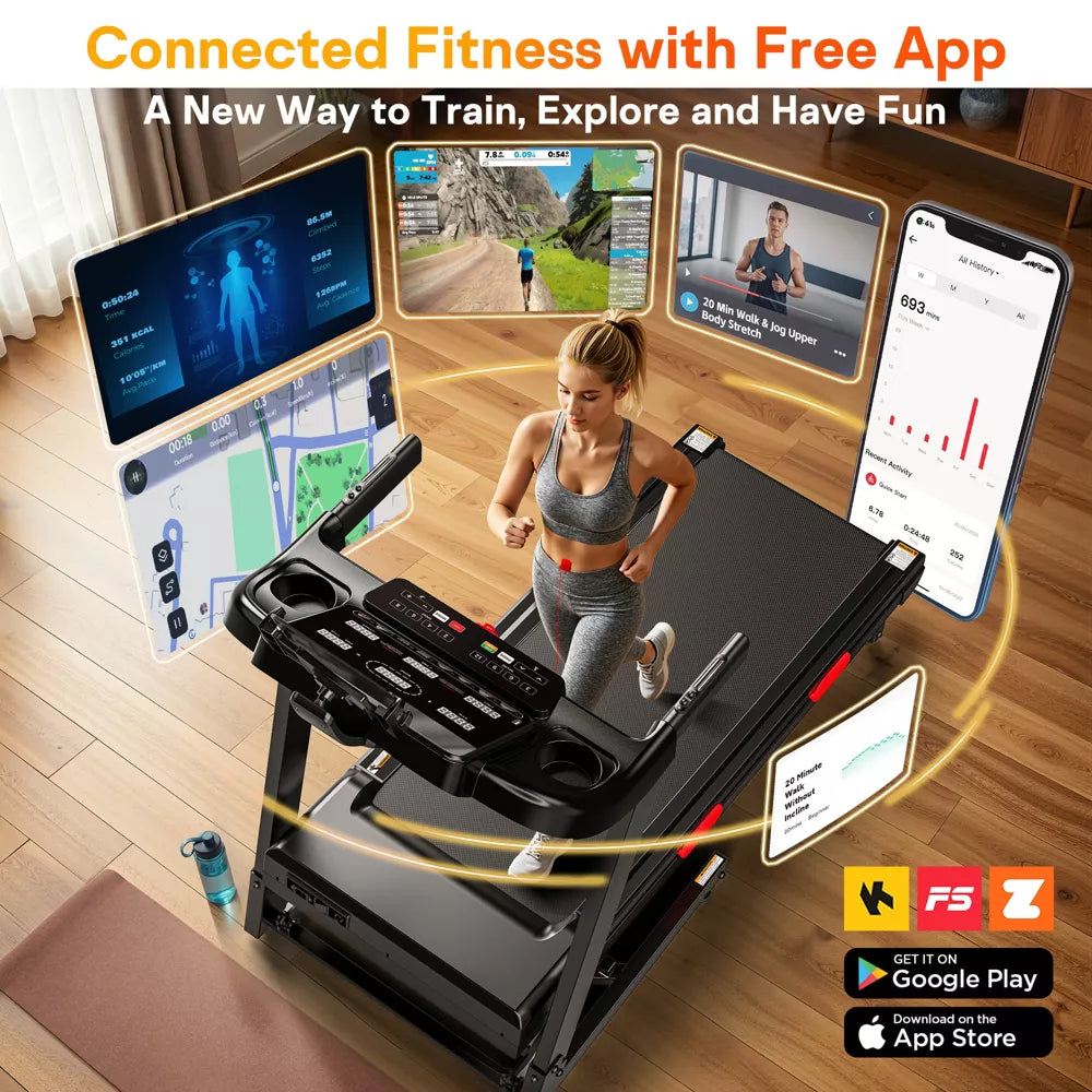 4-in-1 Auto Incline Treadmill - 105 Programs