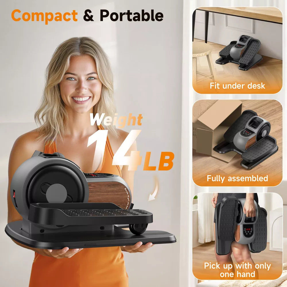 2-in-1 Under Desk Elliptical - Portable Leg Exerciser