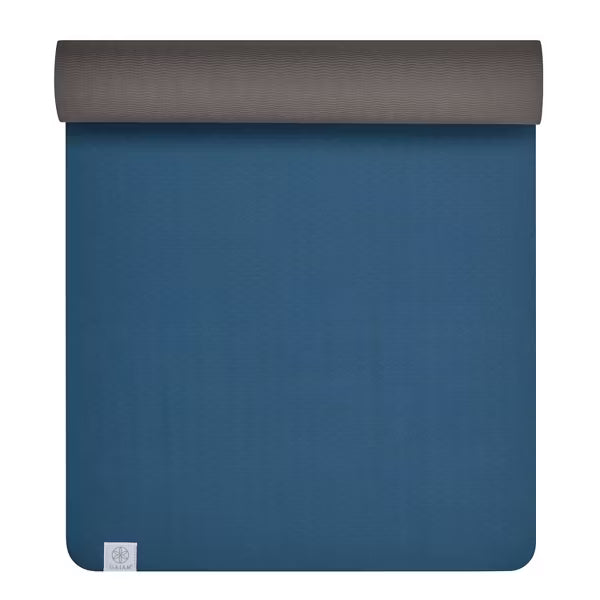 Gaiam Studio Flow green yoga mat with dual non-slip reversible TPE surface