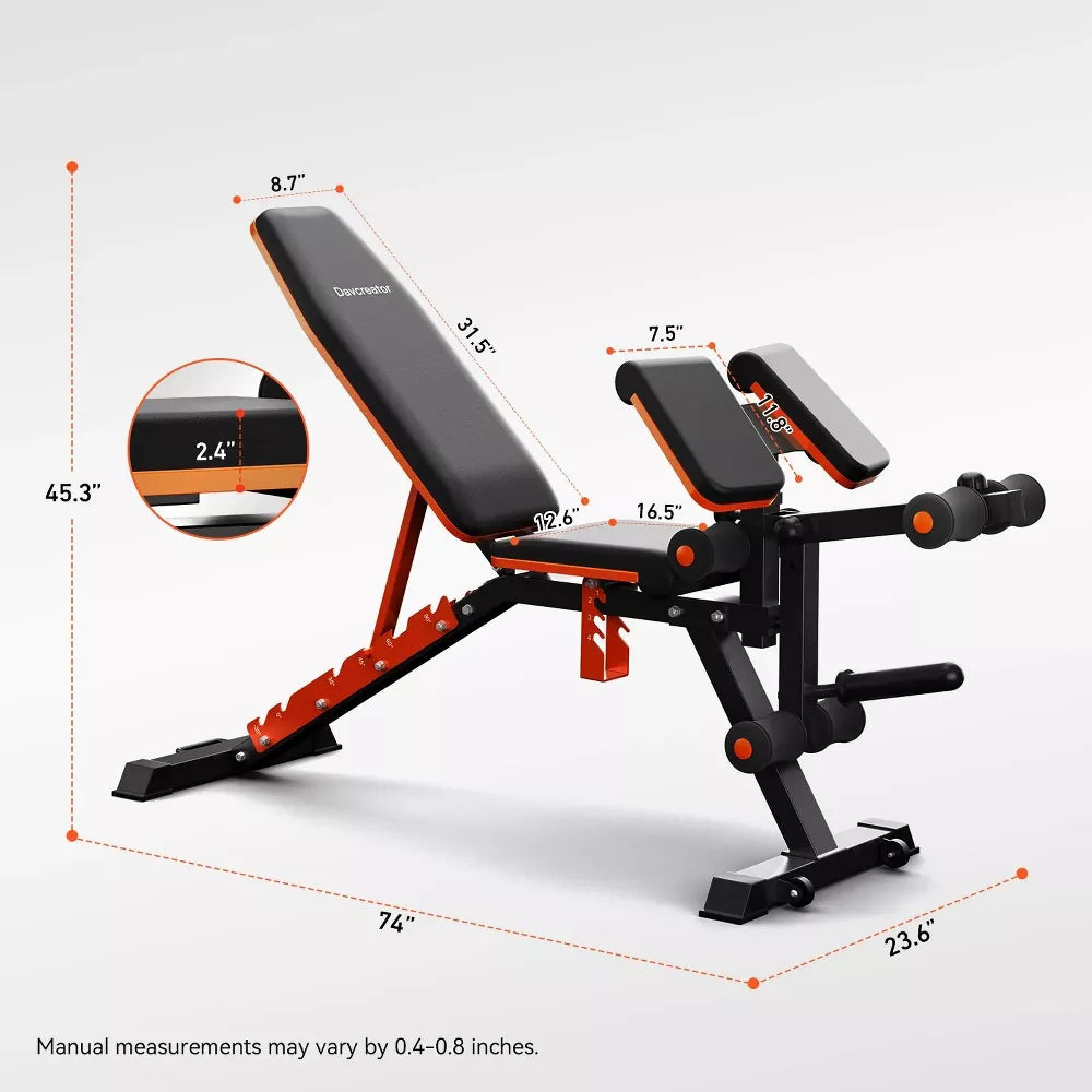 Preacher Curl & Leg Extension Bench - 6 Angles