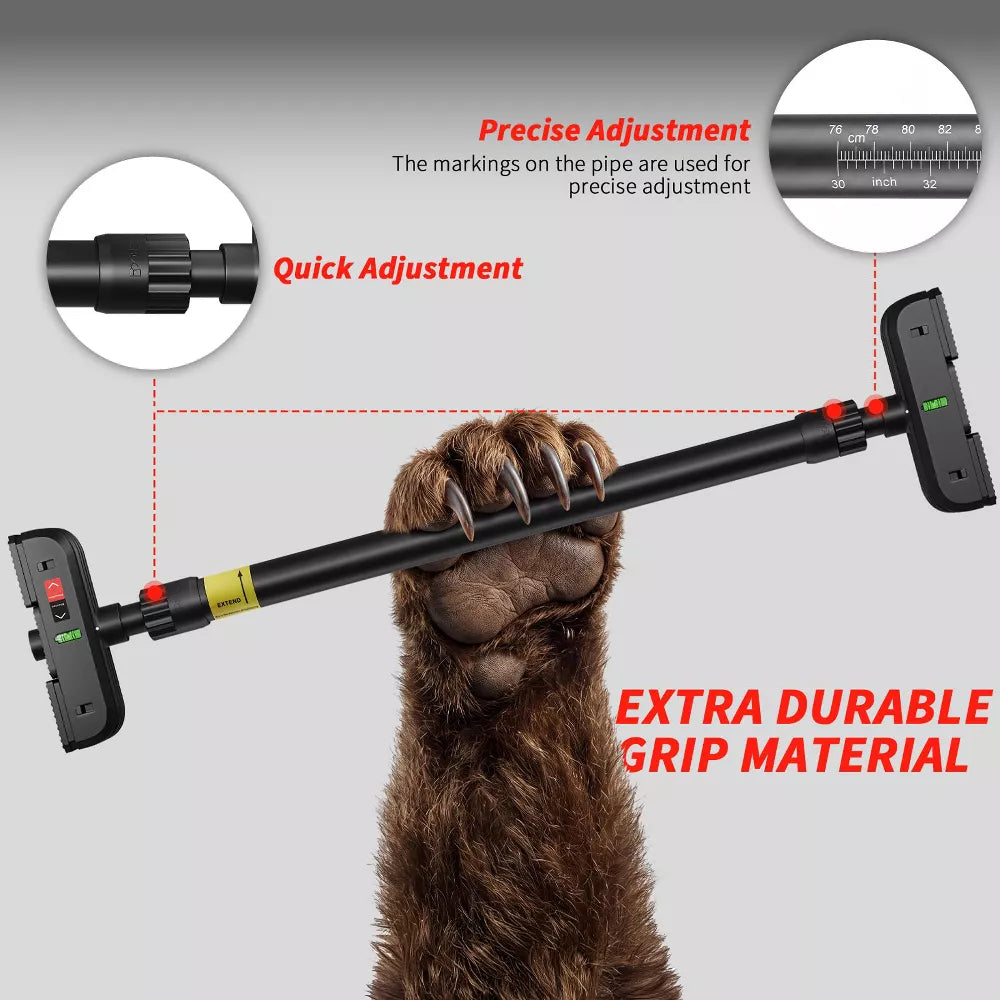 No-Drill Doorway Pull Up Bar 28-37in - Carbon Steel