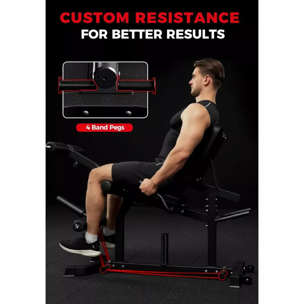 Adjustable Leg Extension and Curl Machine