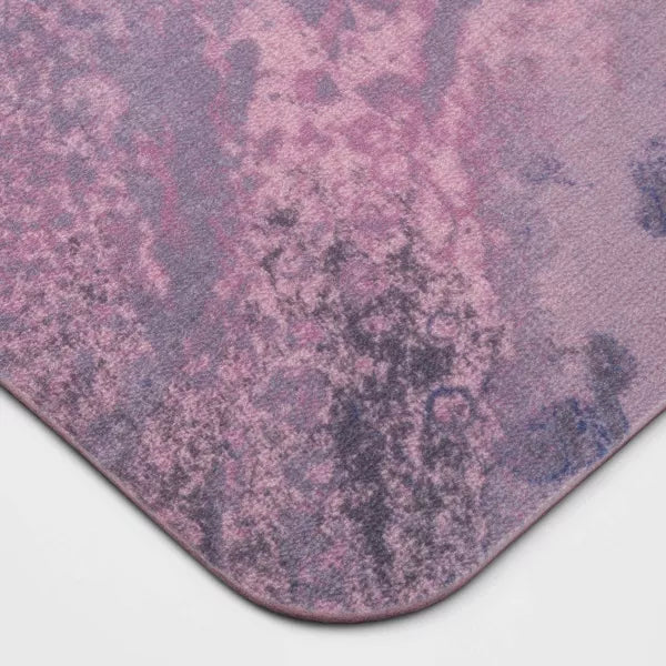 Cloud print violet yoga mat 5mm PVC textured non-slip surface for yoga and exercises