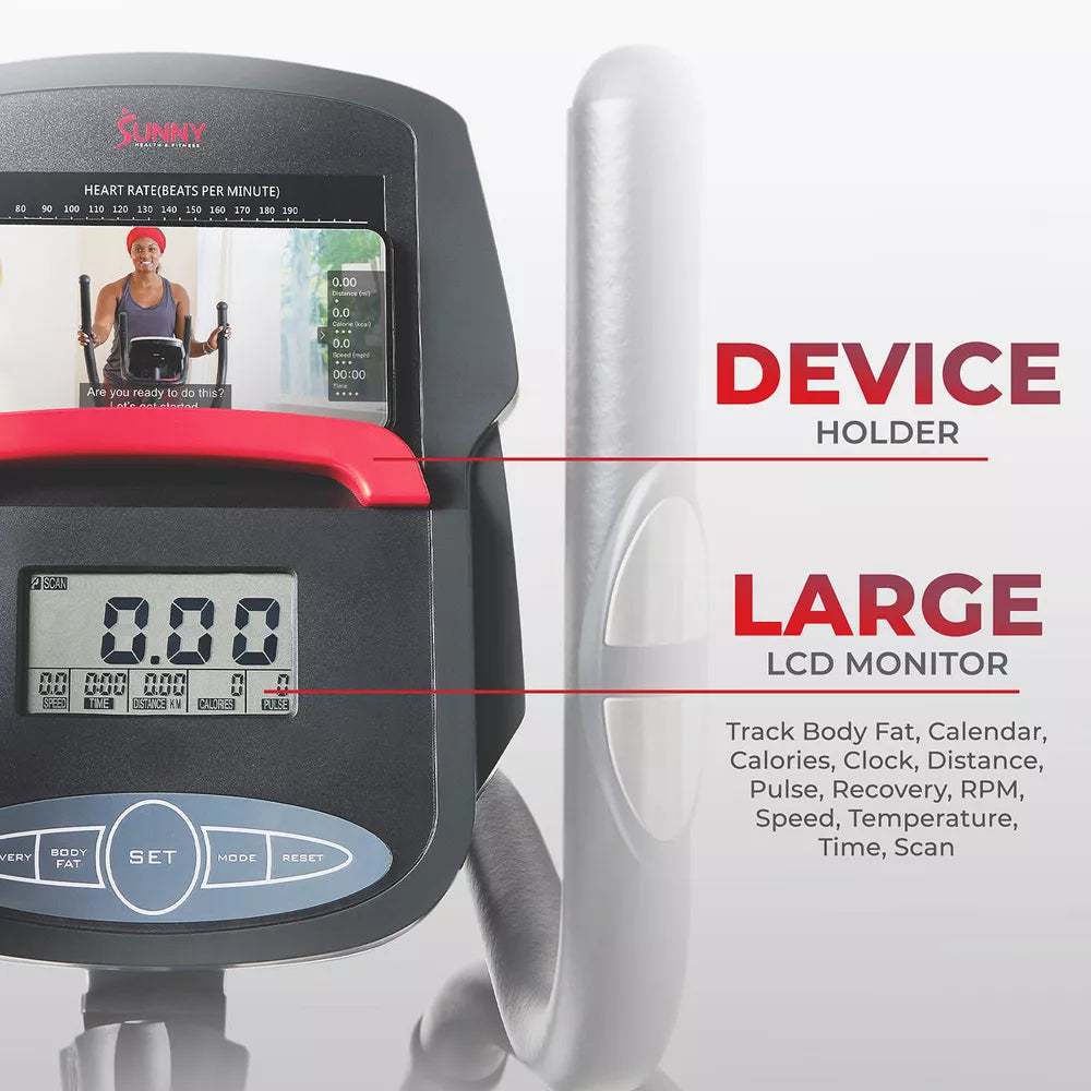 Smart Elite Elliptical Cross Trainer - 15.8in Stride, Bluetooth