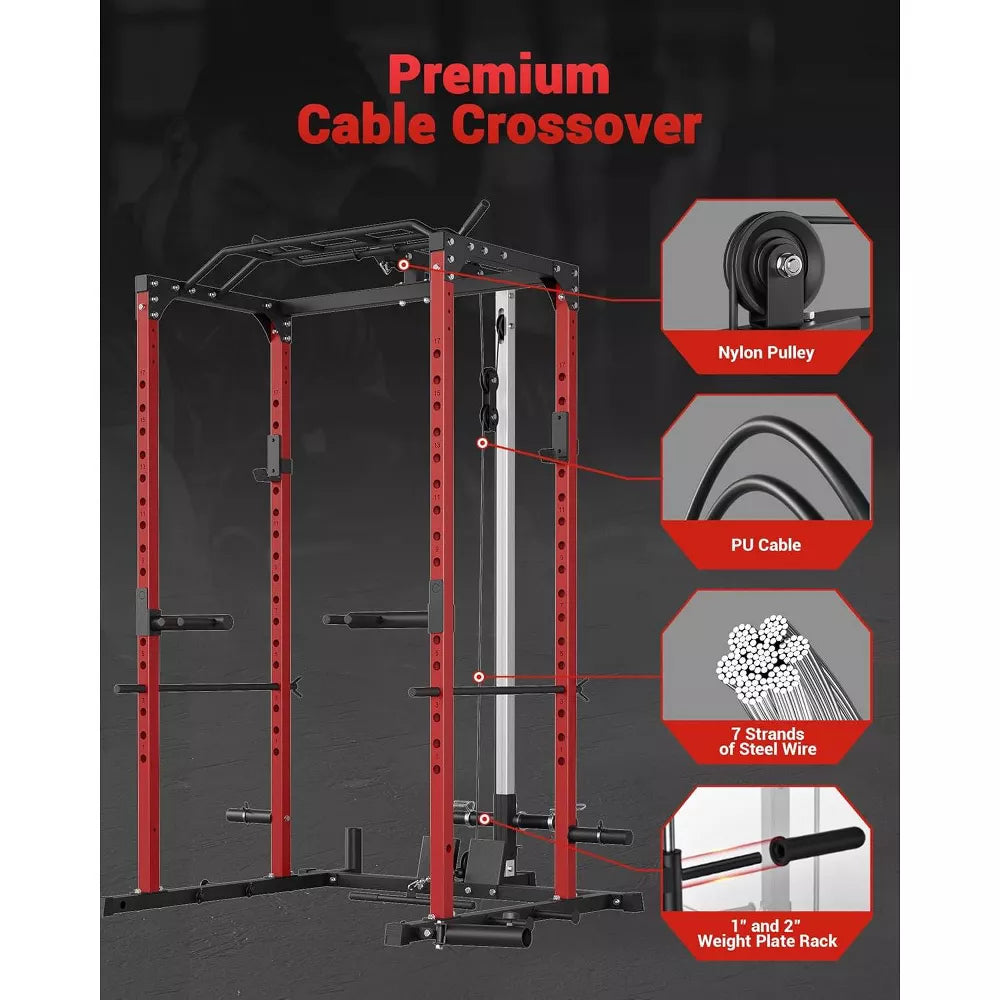 Power Cage 1200LBS - Pulley System & Pull-Up Bar