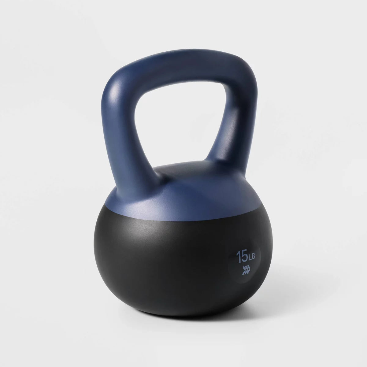 10lb soft blue PVC kettlebell sand fill with handle for yoga pilates home gym