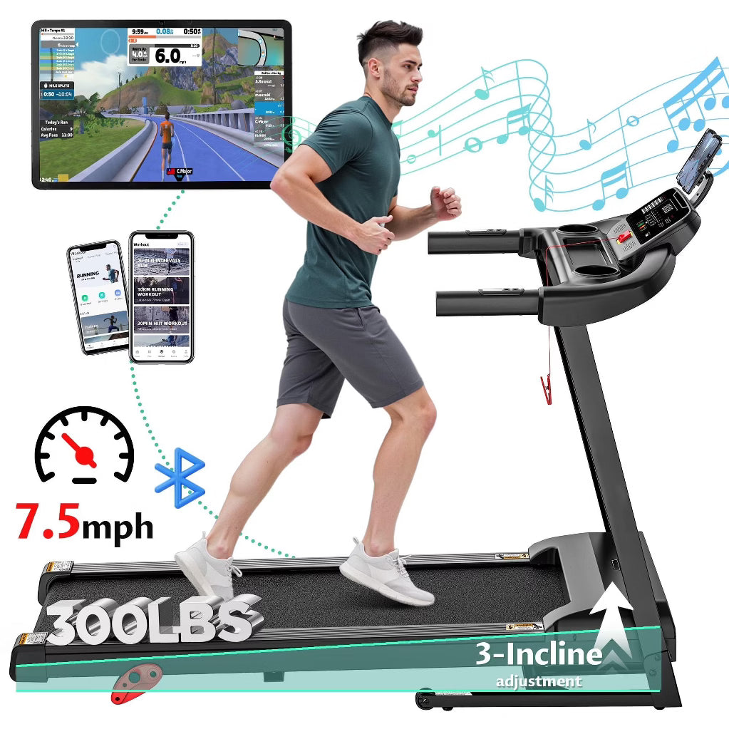 3.5HP Treadmill 350LB - 90% Pre-Assembled