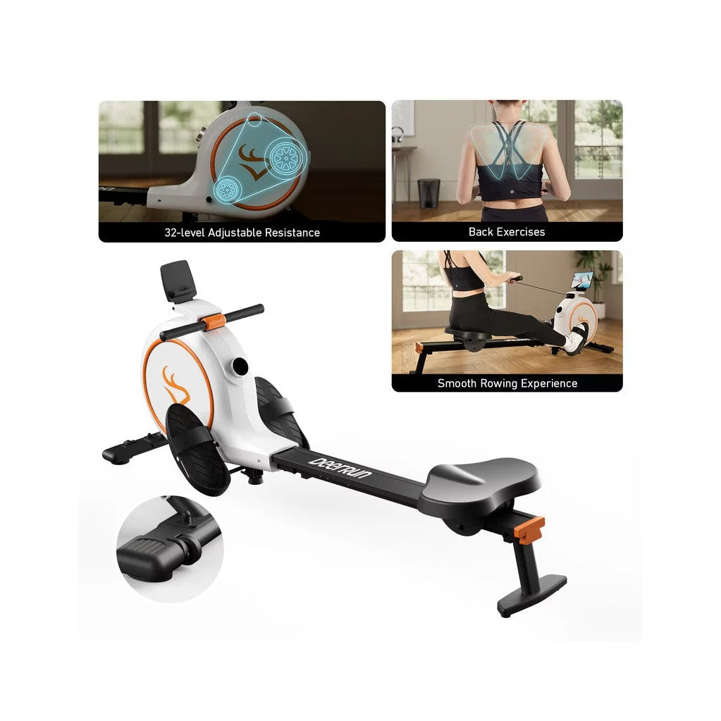 RW600 Smart Magnetic Rowing Machine - 32 Levels, Bluetooth