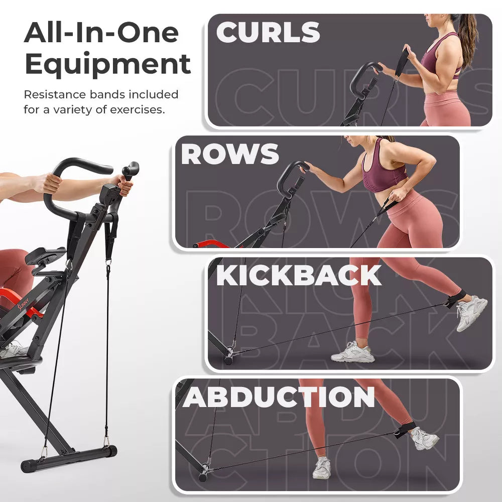 Row-N-Ride Pro Smart Squat Trainer - 12 Levels, Bluetooth