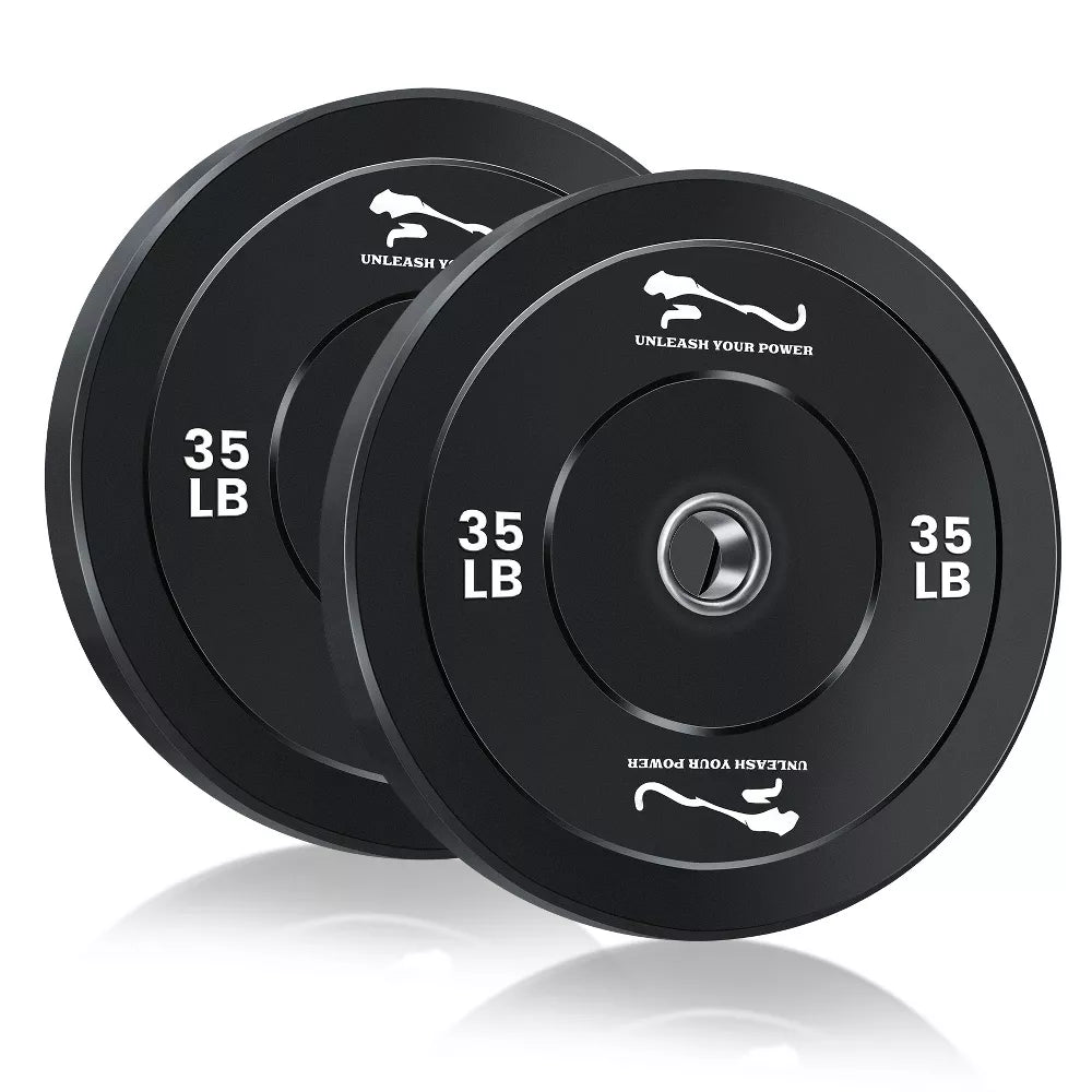 35LB Rubber Weight Plates - Steel Insert