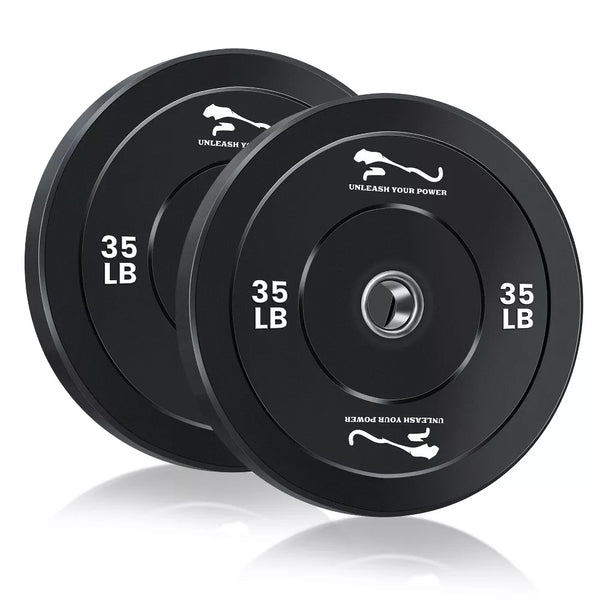 35LB Rubber Weight Plates - Steel Insert