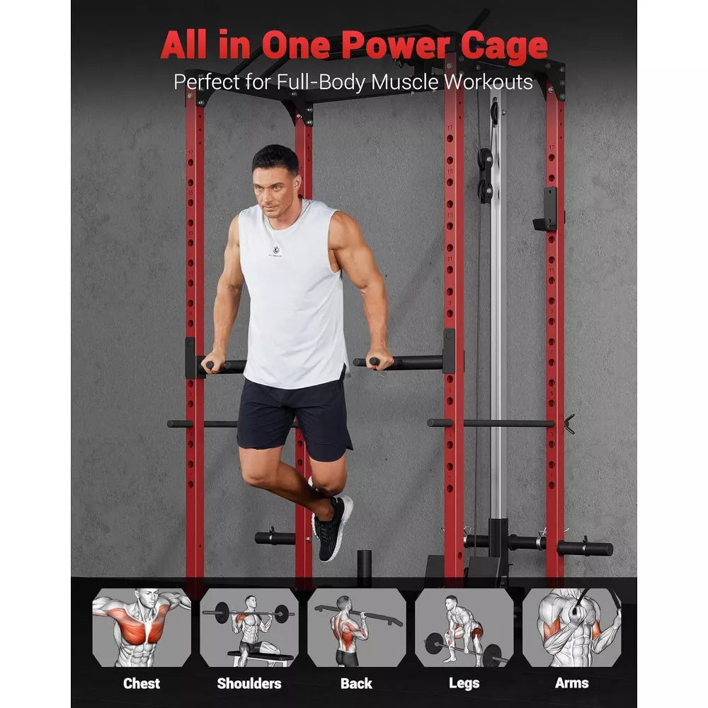 Power Cage 1200LBS - Pulley System & Pull-Up Bar