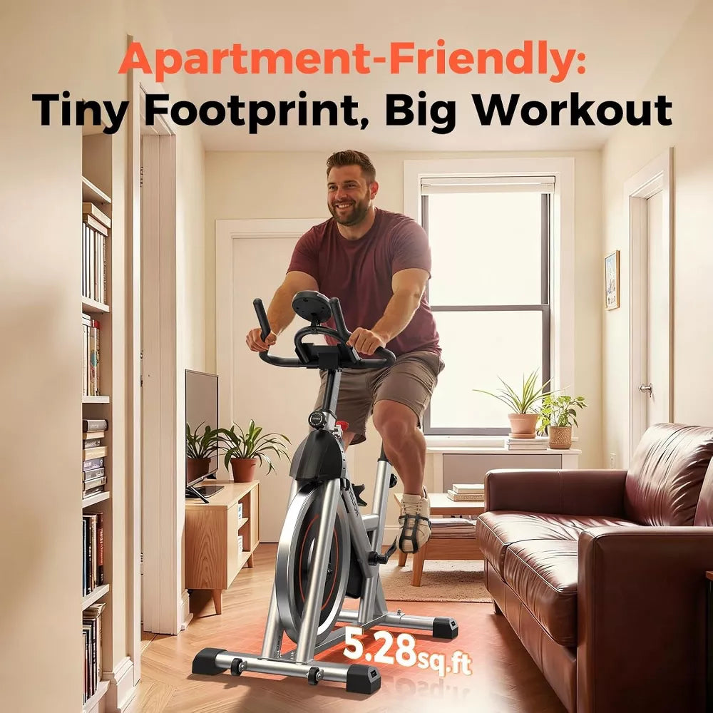 Stationary Exercise Bike 300LB - LCD Monitor