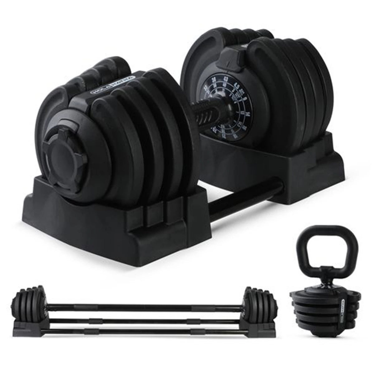 3-in-1 Multifunctional Dumbbell Set - Safety Lock