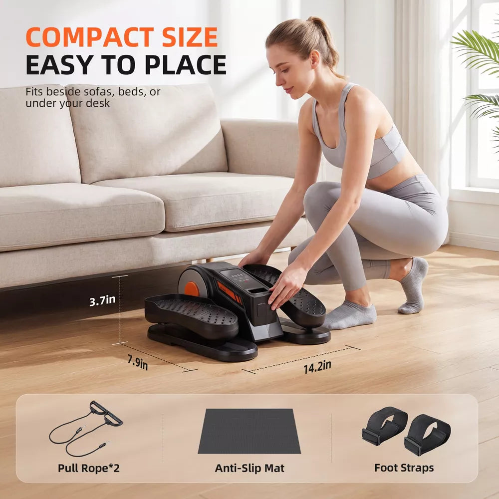 Under Desk Elliptical - Quiet Pedal Exerciser, LCD