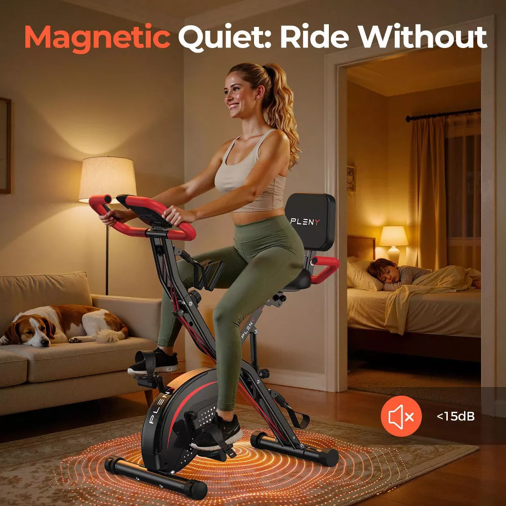 5-in-1 Folding Exercise Bike - Back Support