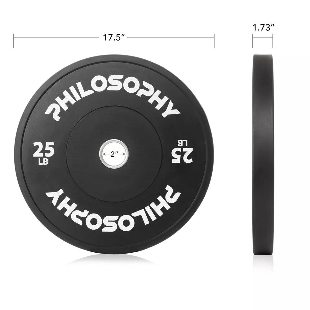 25LB Olympic Rubber Bumper Plates - Set of 2