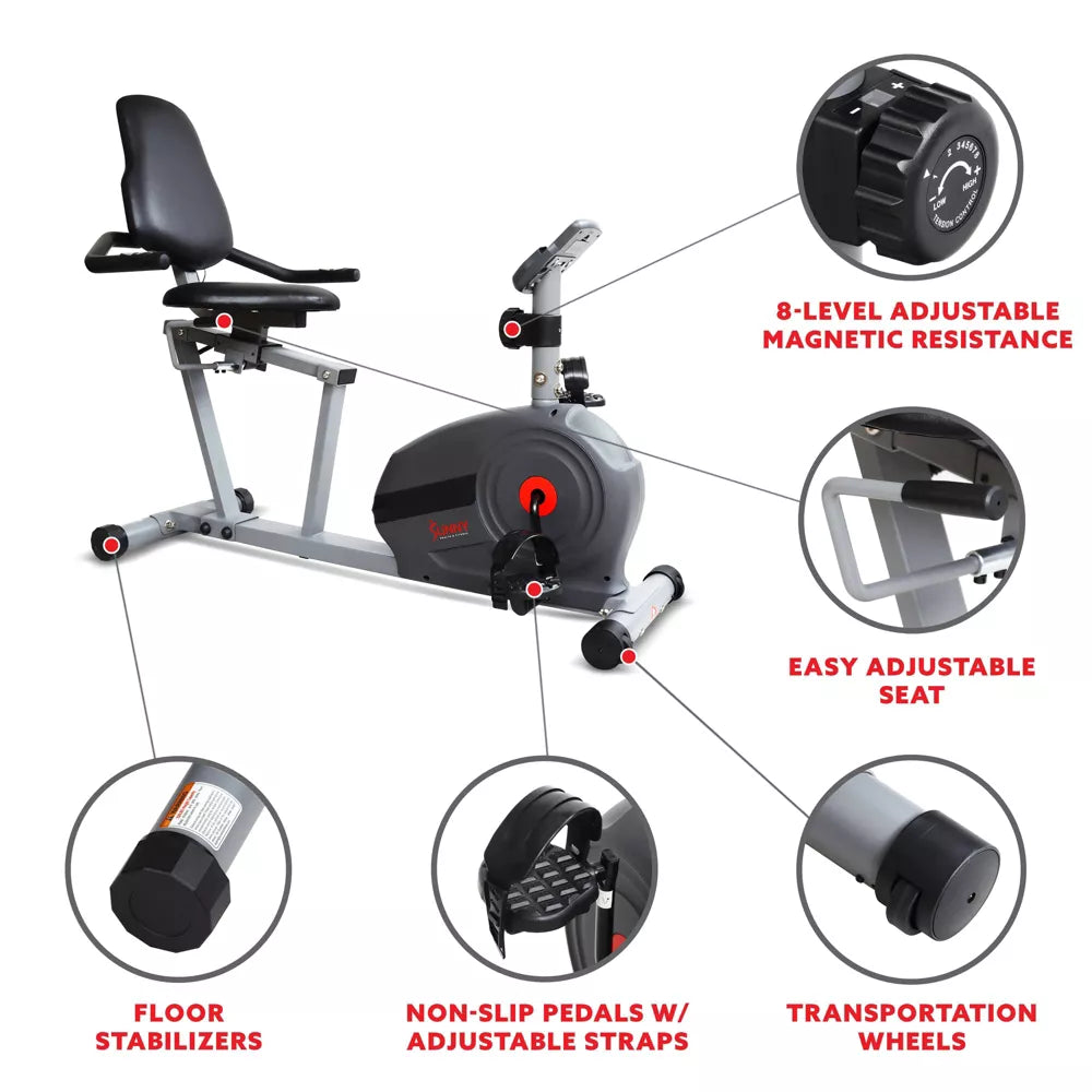 Magnetic Smart Recumbent Exercise Bike