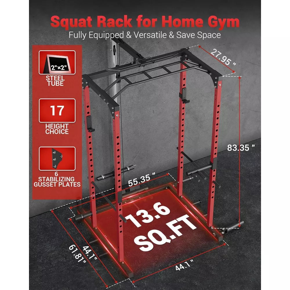 Power Cage 1200LBS - Pulley System & Pull-Up Bar