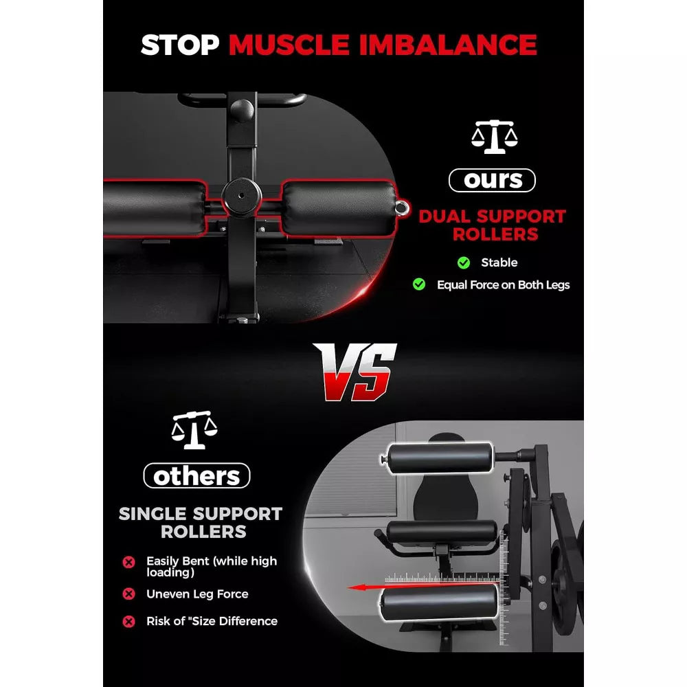 Adjustable Leg Extension and Curl Machine
