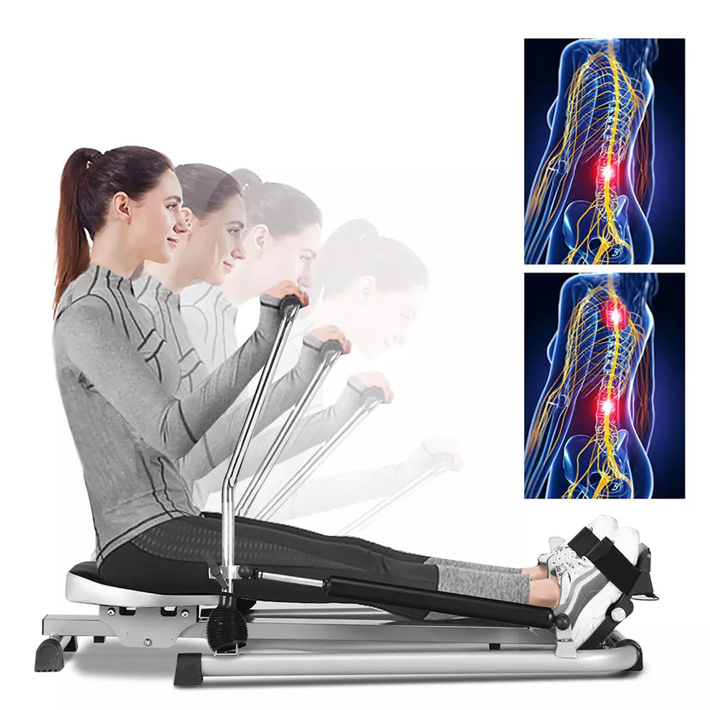 Full Motion Rower - Double Hydraulic Resistance, LCD