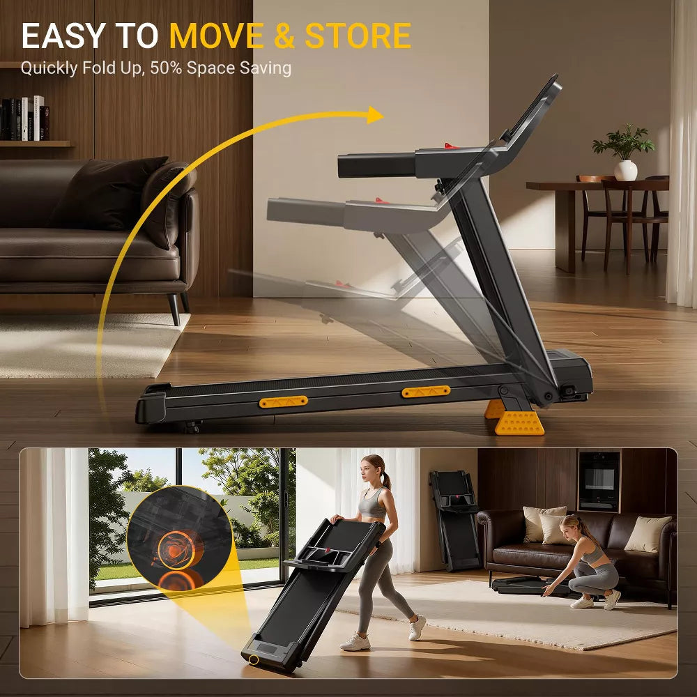 3.0HP Treadmill - 14% Incline, 360LB Capacity