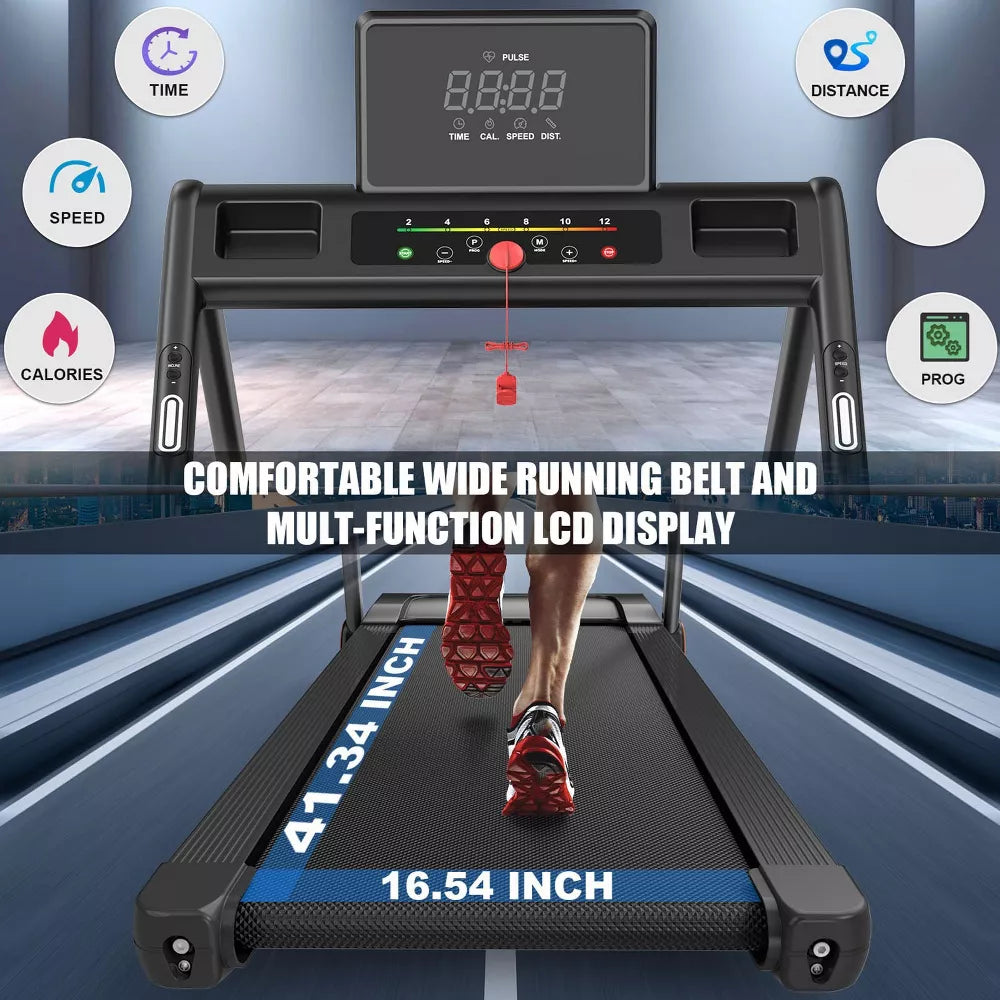 Folding Treadmill 3.5HP - 330LB, LED Display