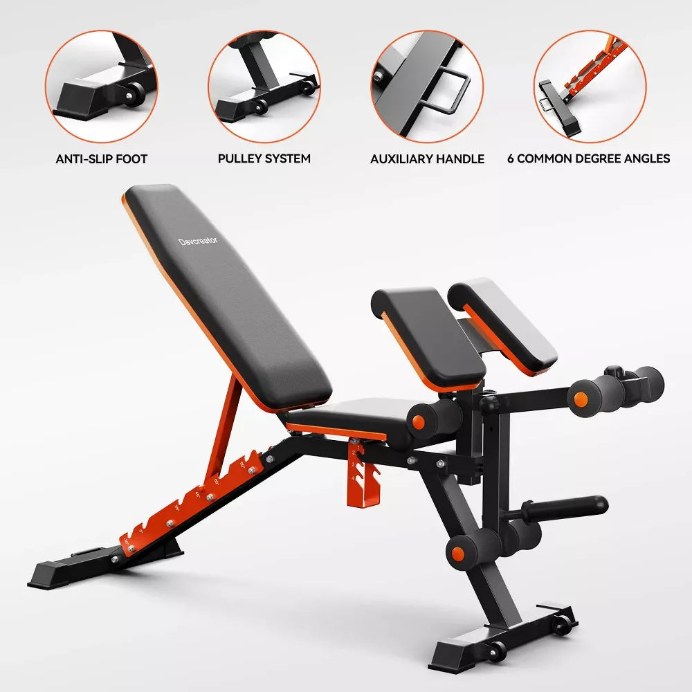 Preacher Curl & Leg Extension Bench - 6 Angles