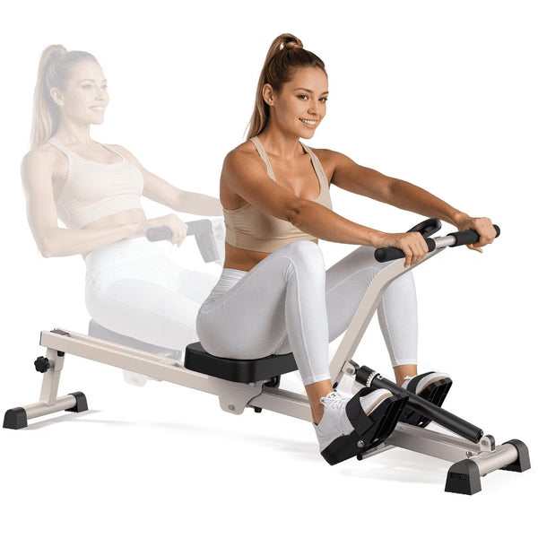 Hydraulic Rowing Machine - 12 Adjustable Resistance Levels