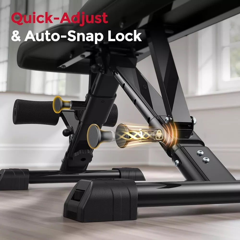 FID Adjustable Weight Bench 800LBS - Fast Folding
