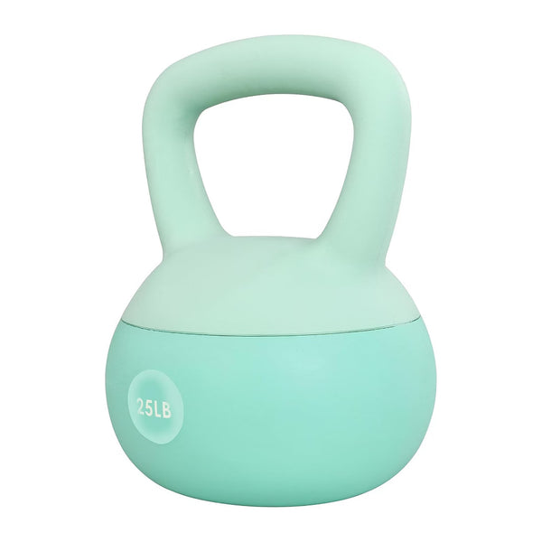 Soft Kettlebell 25lb - Ergonomic Grip, Green