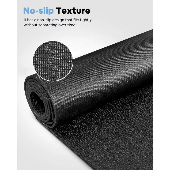 Foldable rubber treadmill mat non-slip floor protector for home gym equipment