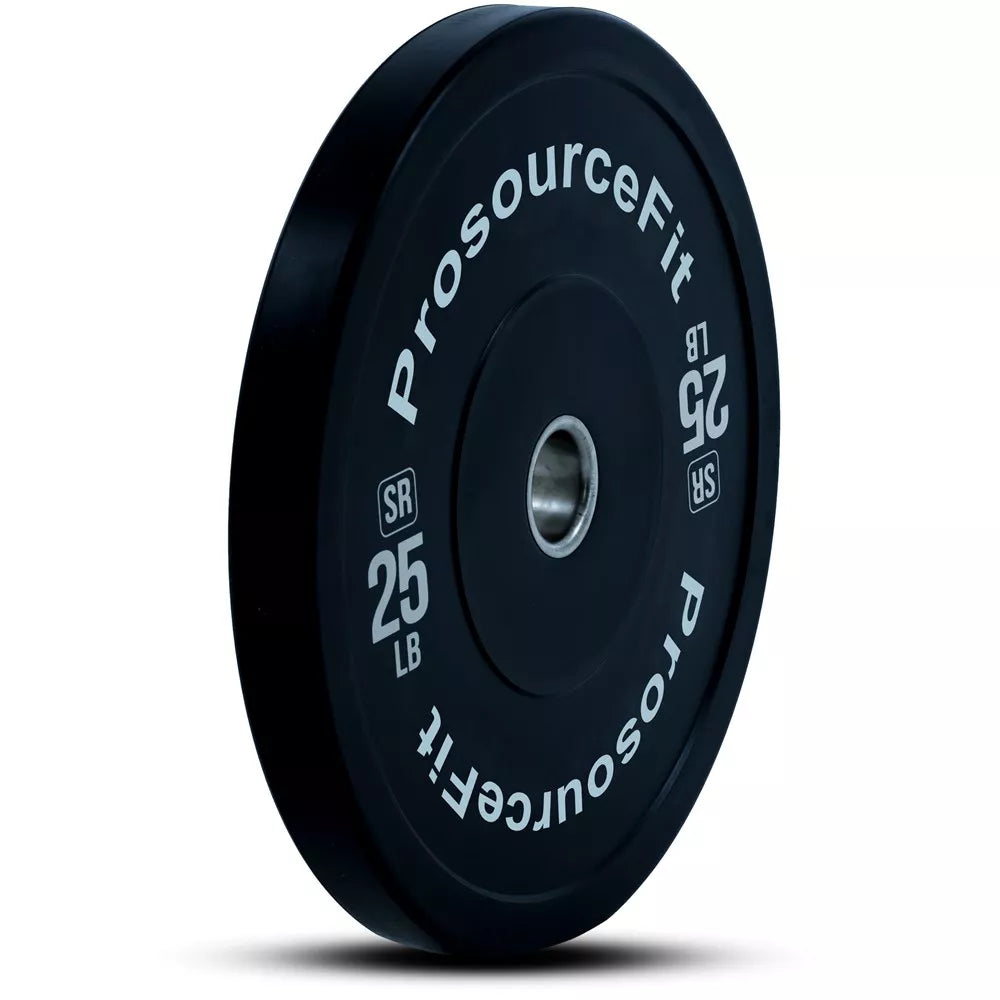 25lb solid rubber bumper plate with steel insert low bounce narrow design for olympic barbell