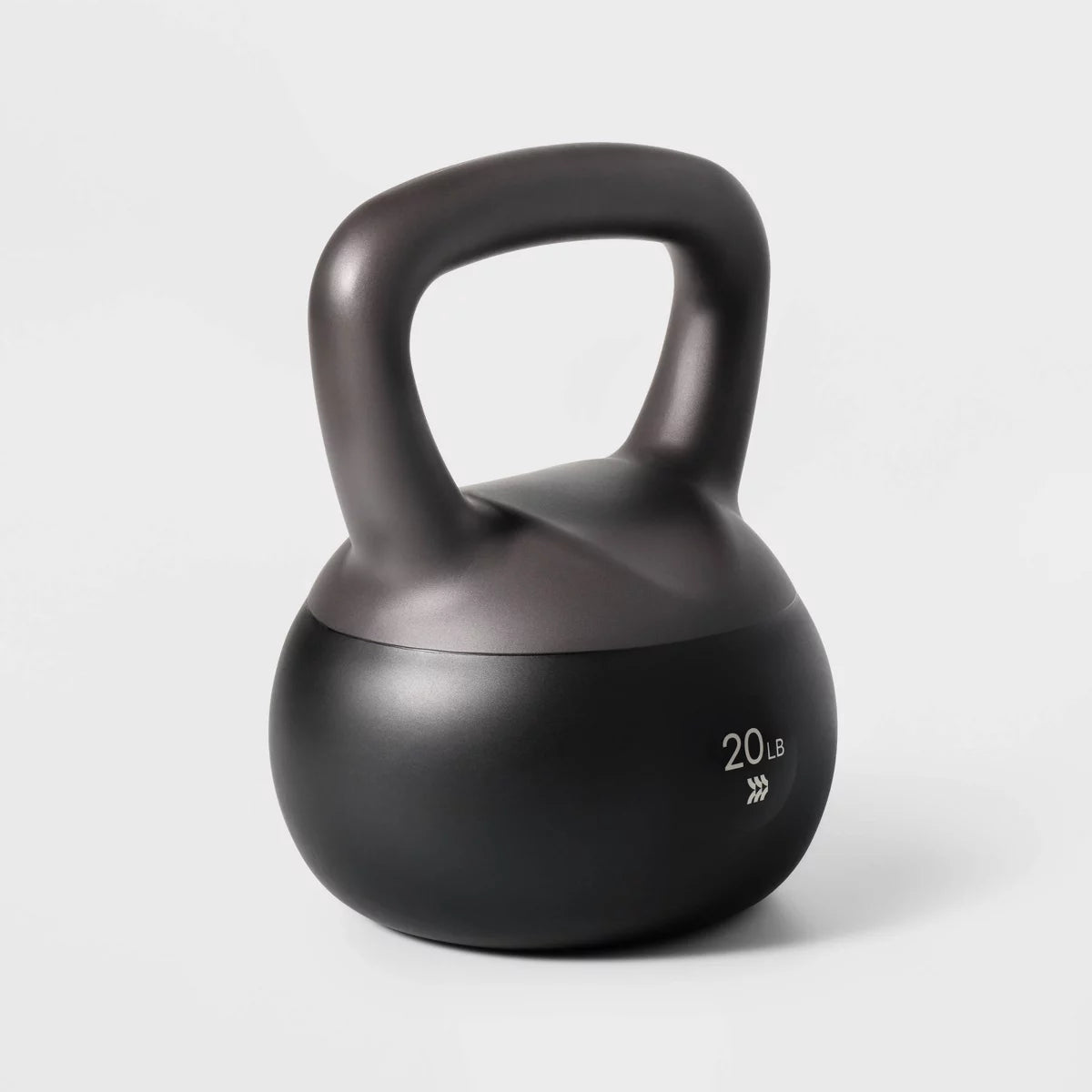 10lb soft gray PVC kettlebell sand fill with handle for yoga pilates home gym