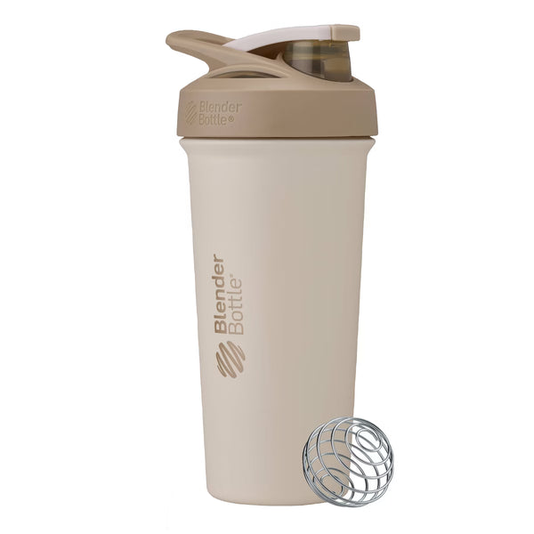 25oz Stainless Steel Insulated Tumbler Shaker Bottle with Mixing Ball - Cream