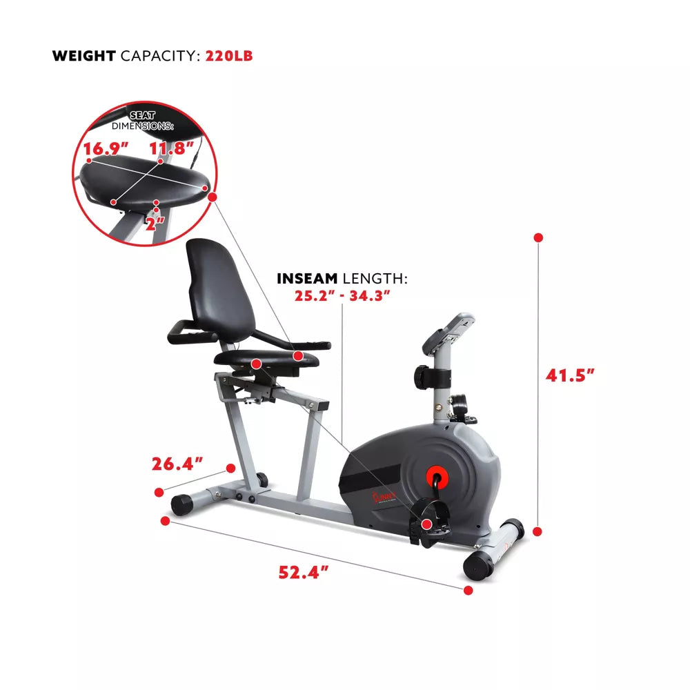 Magnetic Smart Recumbent Exercise Bike